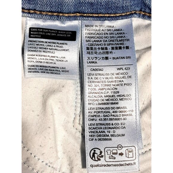 Levis Womens 311 Shaping Skinny Jeans Size 28 Light Wash Denim Stretch Mid-Rise - Picture 9 of 12